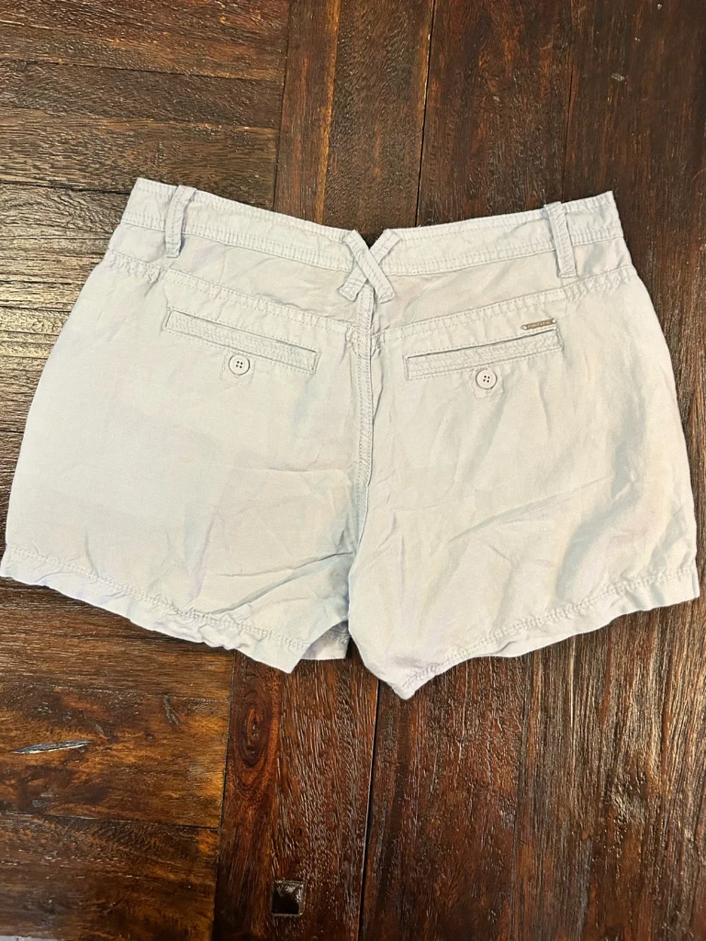 Calvin Klein Jeans Light Blue Women's Lightweight Linen Blend Shorts